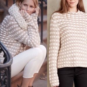🌿Anthro Sleeping on Snow Popcorn Stitch Sweater M
